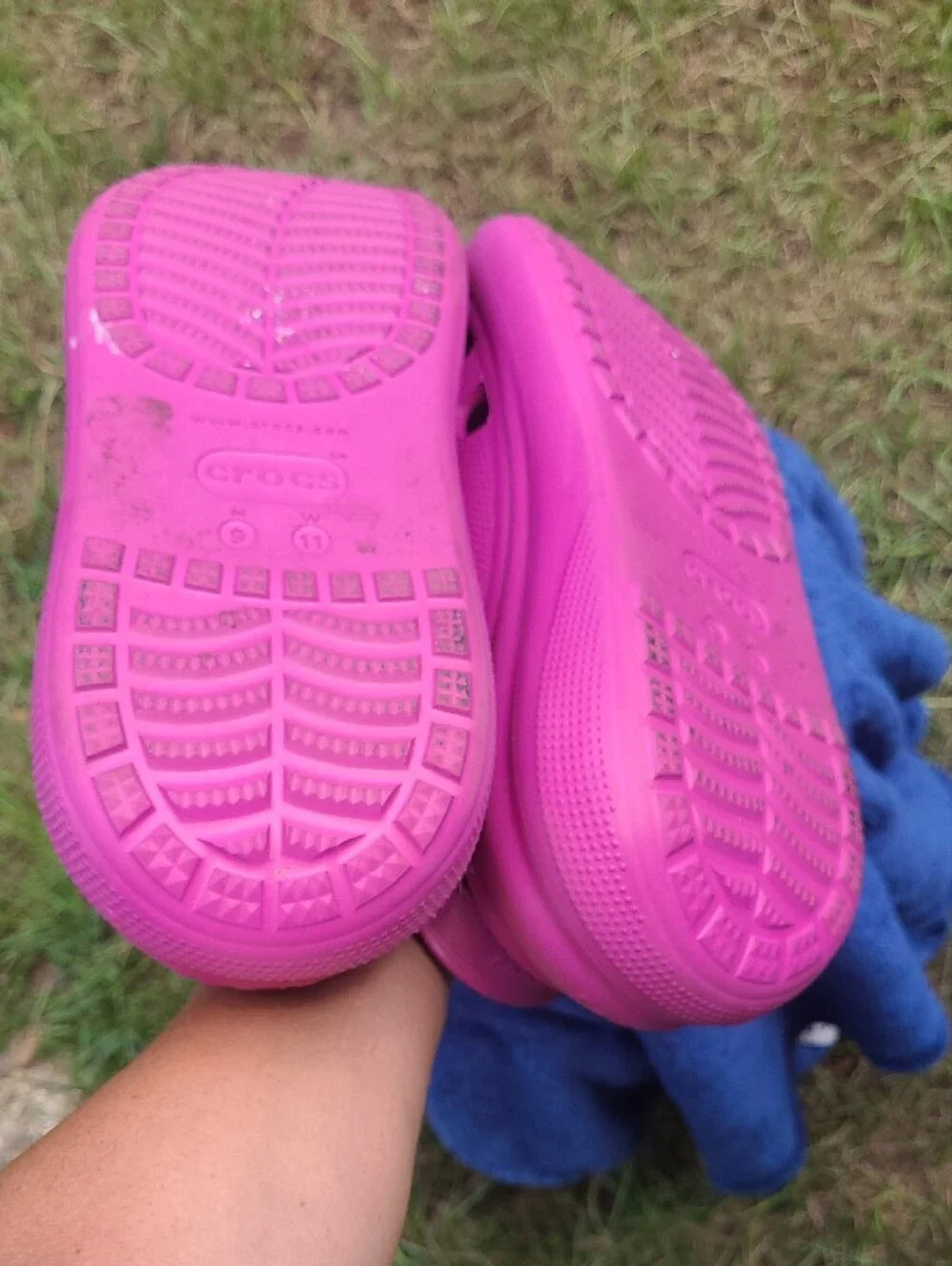 CROCS Pinkish Purple Clog Think Sole Detail Womens Size 11
